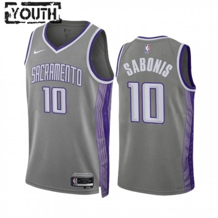 NBA Sacramento Kings Trikot Domantas Sabonis 10 Nike 2022-23 City Edition Grau Swingman - Kinder